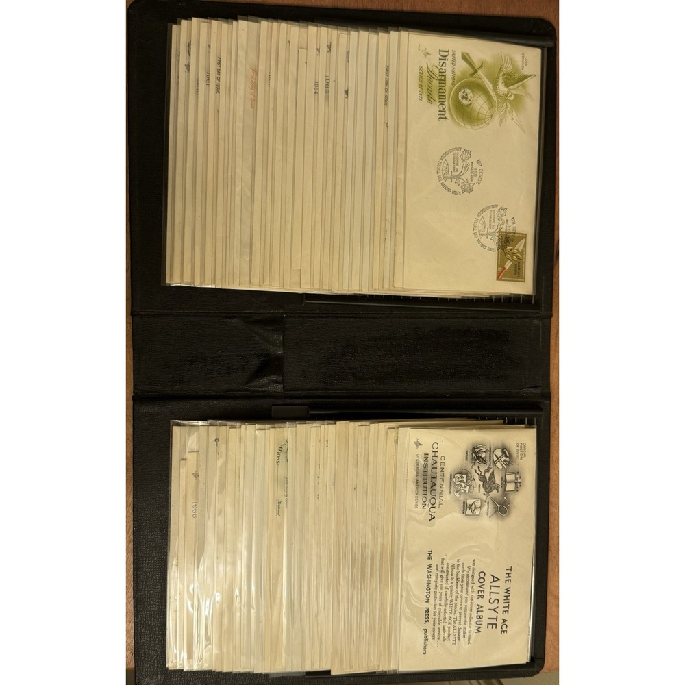 Vintage Lot 48‎ United Nations First Day Covers Mixed Years 1958-1973 W/ Binder